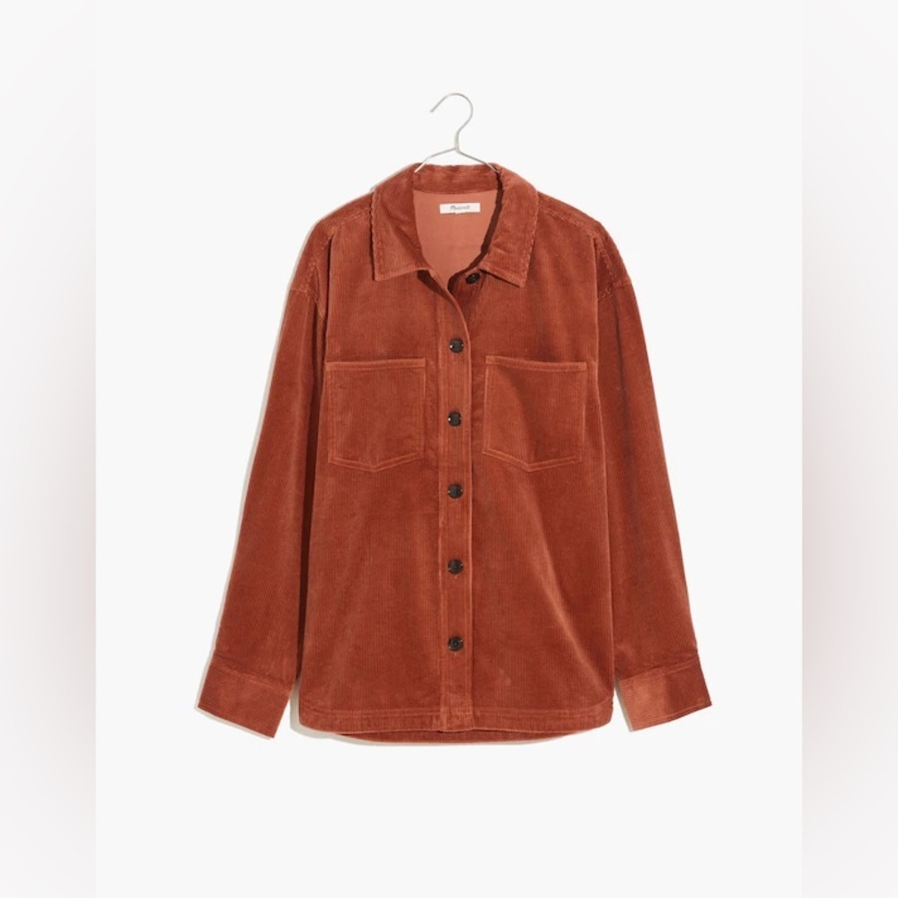 Madewell Women’s Corduroy Kentwood Oversized Shirt Jacket Ground Clove Size XS